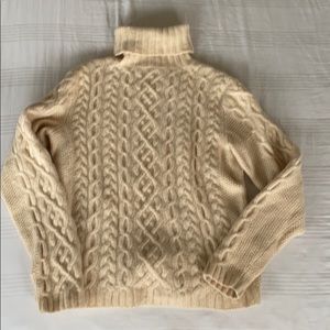 Cable knit wool sweater